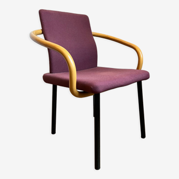 Mandarin chair by Ettore Sottsas for Knoll - bamboo armrest - rare