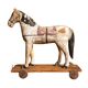 Antique Wooden Toy Horse on Wheels, Early 20th Century