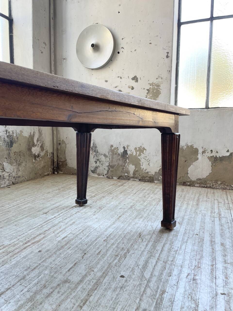 Solid oak farmhouse table 185cm