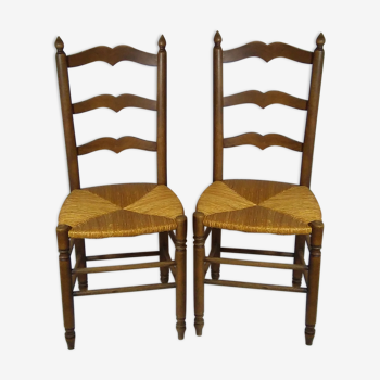 Pair of fine craft chairs of the 1970s