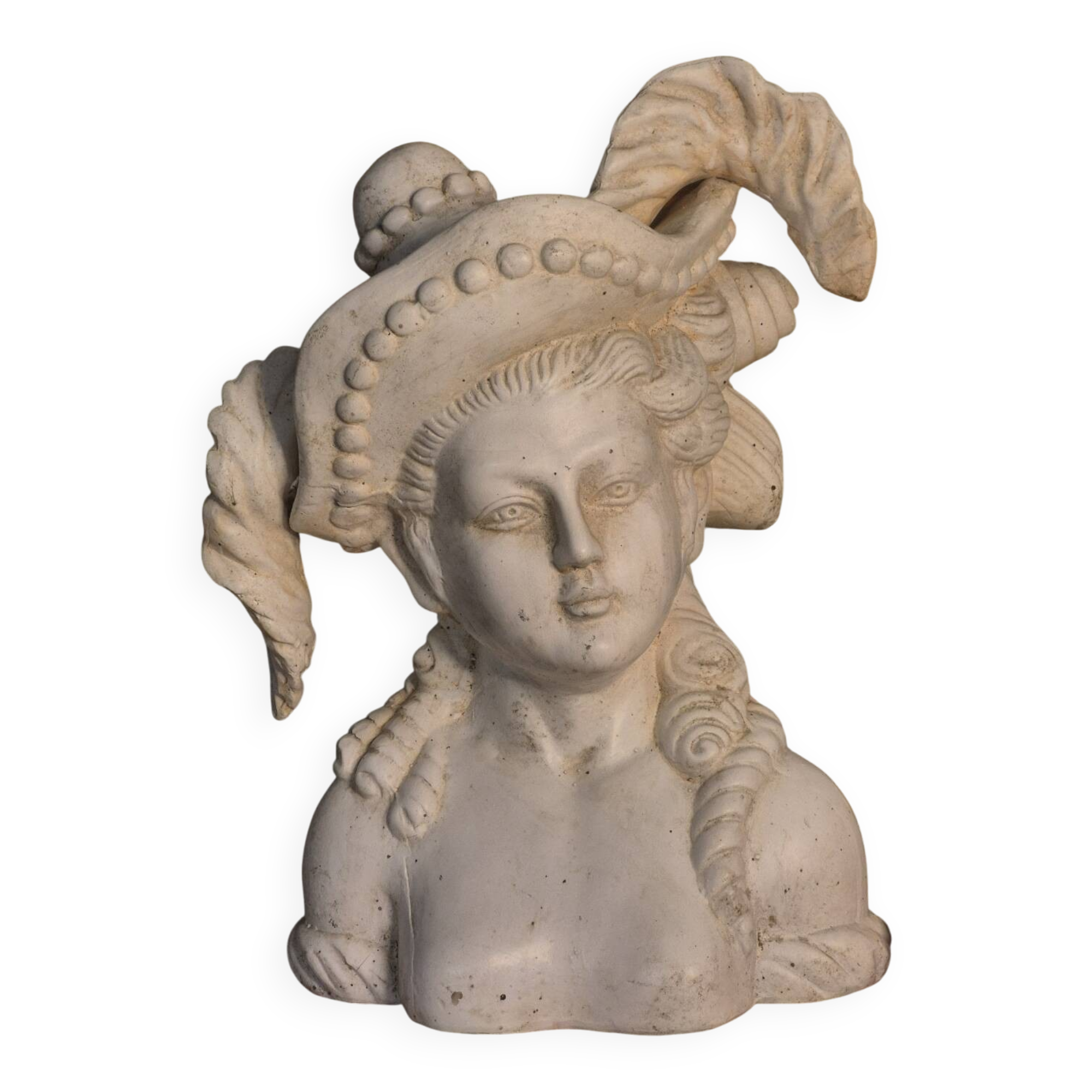 Bust of a woman with a hat