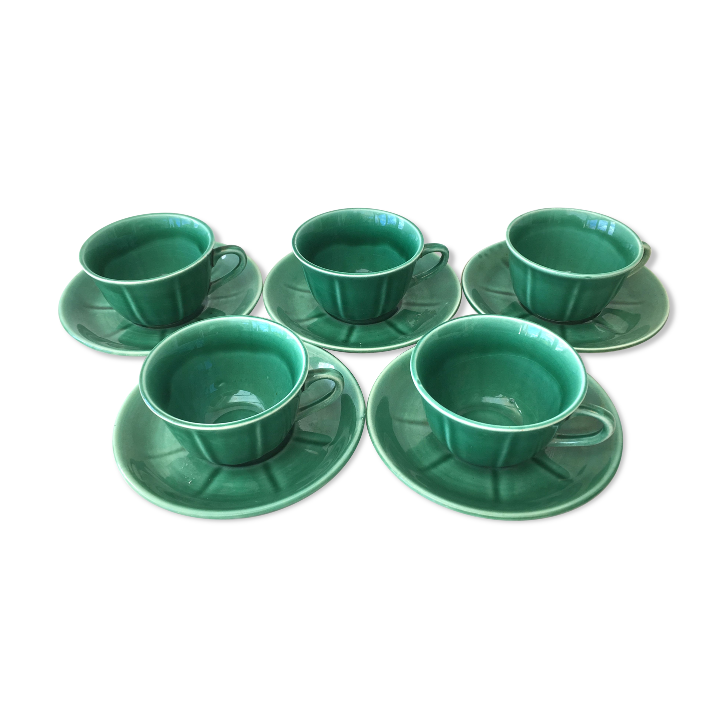 Set of 5 cups of coffee from the 60s