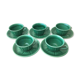 Set of 5 cups of coffee from the 60s