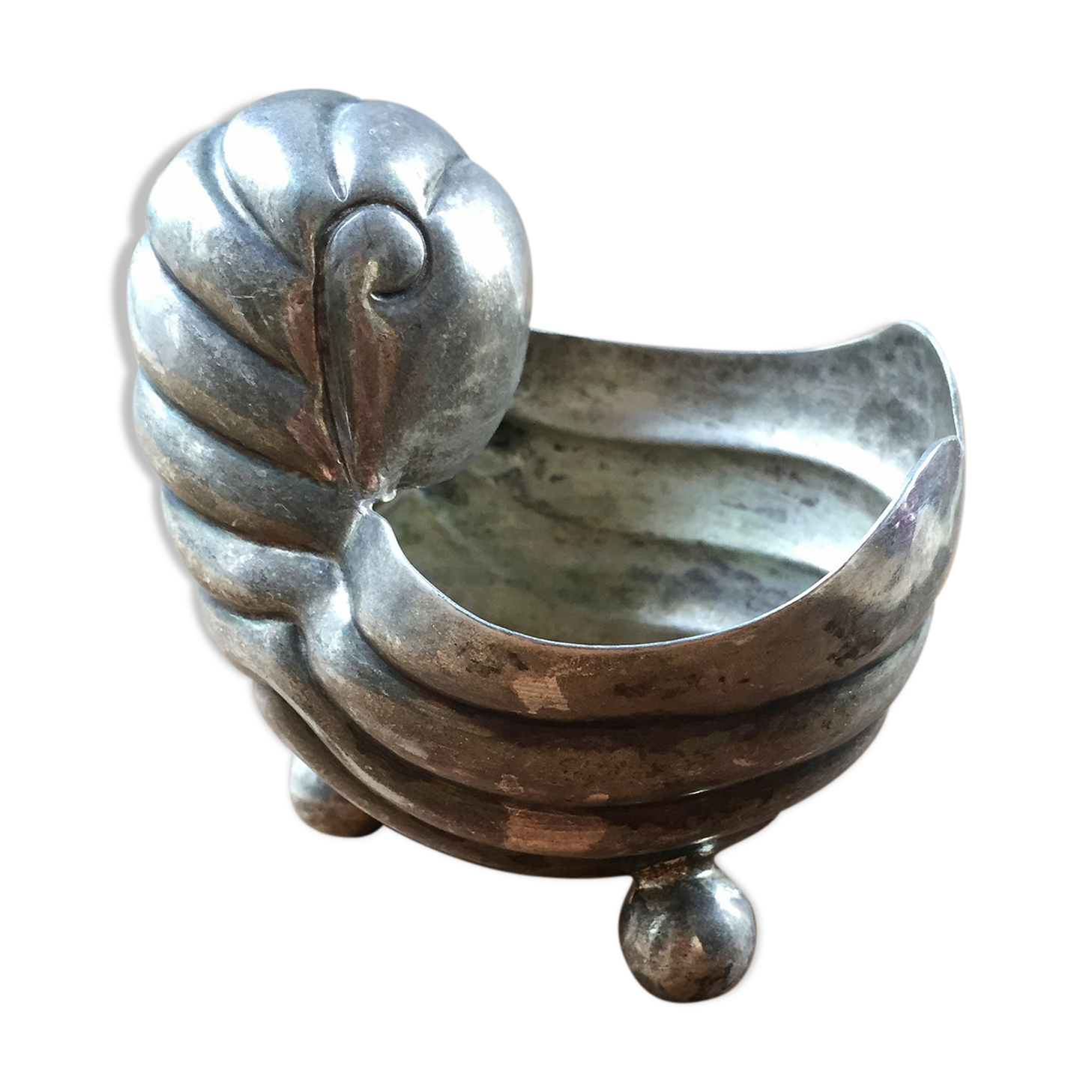 Silver shell ashtray