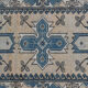 Tapis turc oushak bleu 105 x 175 cm