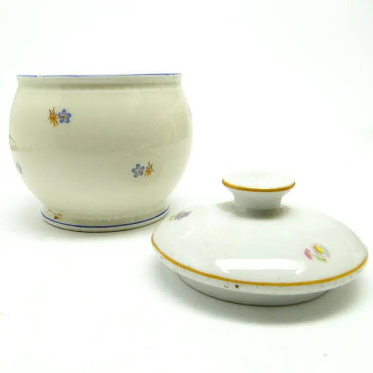 Art Deco sugar bowl, porcelain, Poland, 1920s