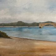 The Avignon Bridge, signed L. Baudoin, 1971