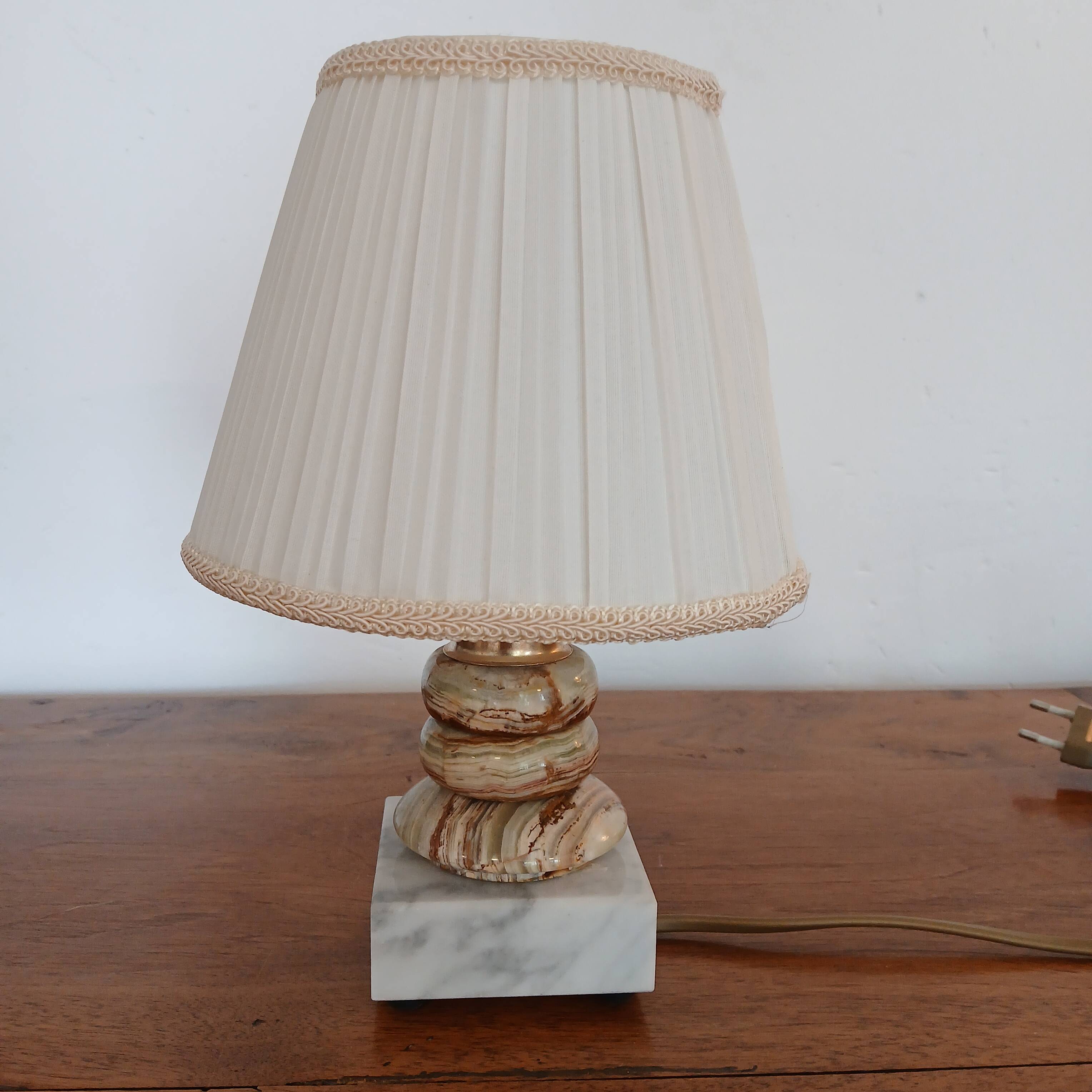 Marble and onyx table lamp, 1960