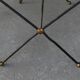 Table of metal and smoked glass style 1940