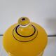 Yellow glass candy pot