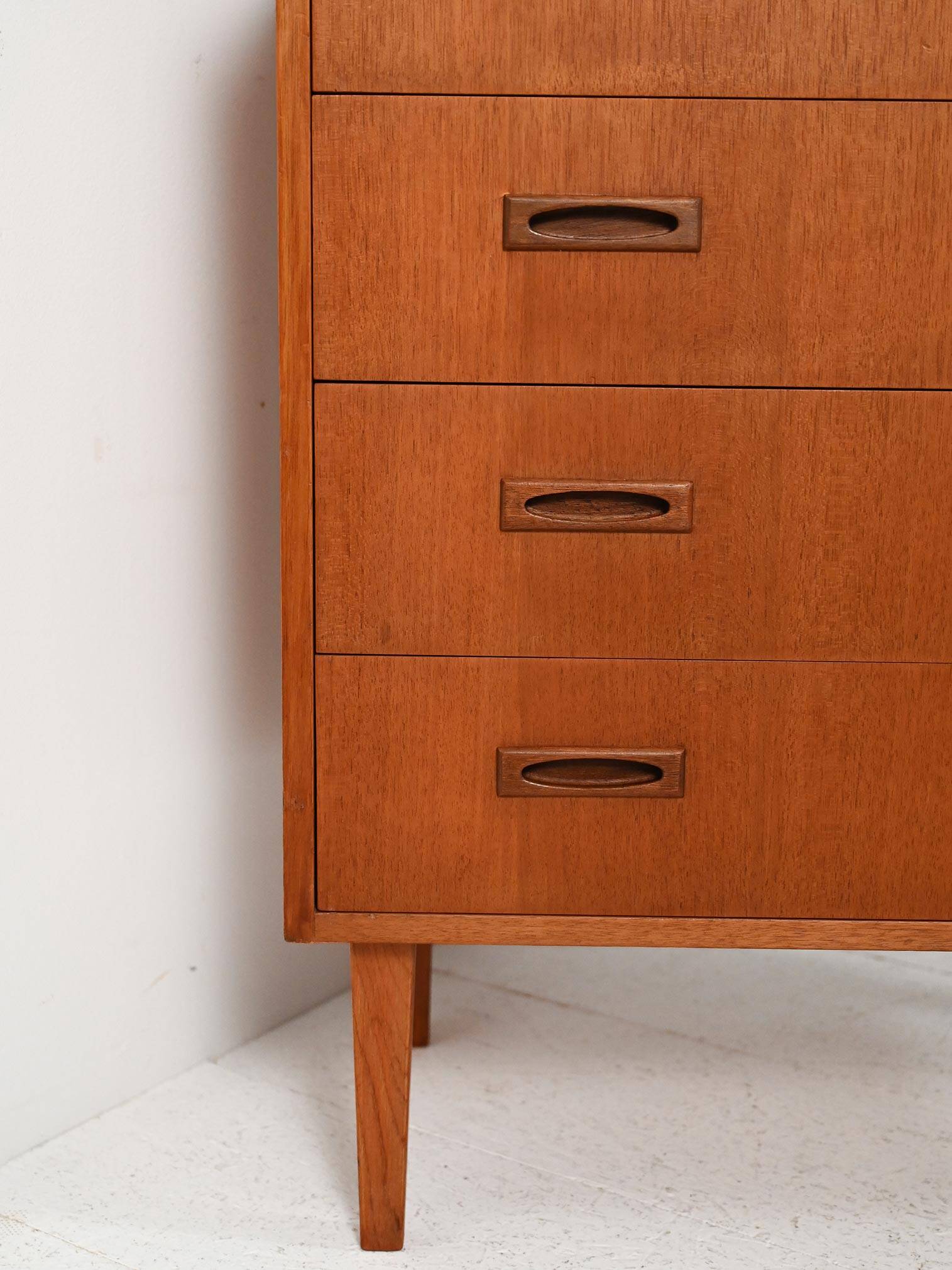 1960s Scandinavian teak chest of drawers