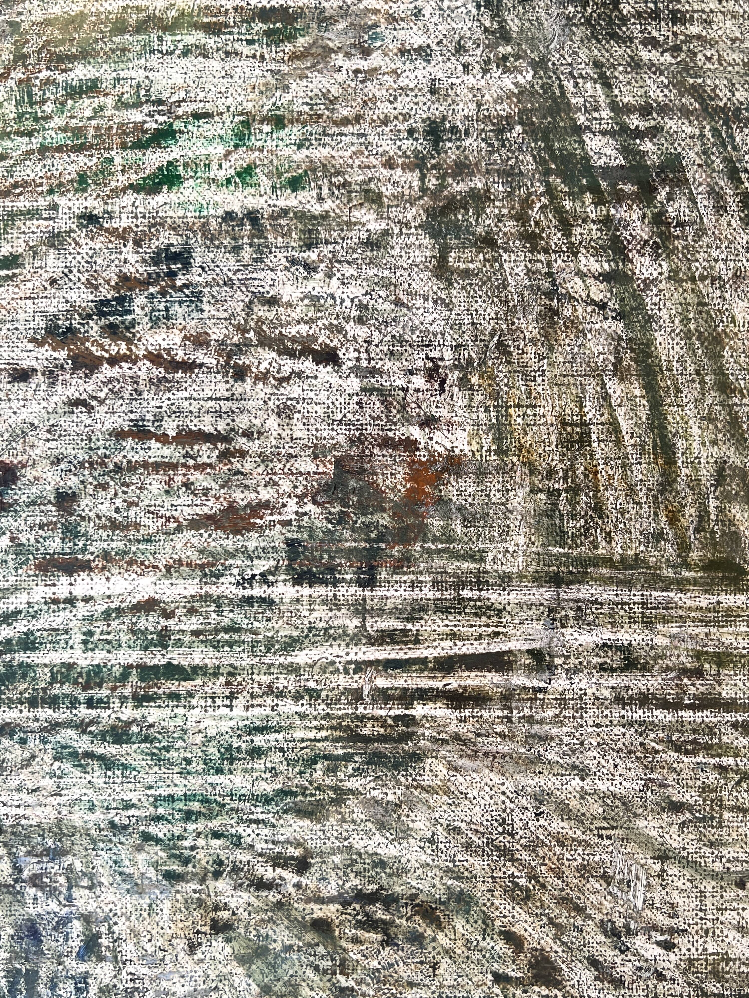 Tableau contemporain, toile abstraite sur châssis, technique mixte