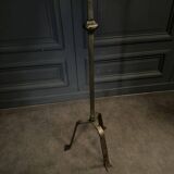 Brutalist ironwork floor lamp 1970 tripod base