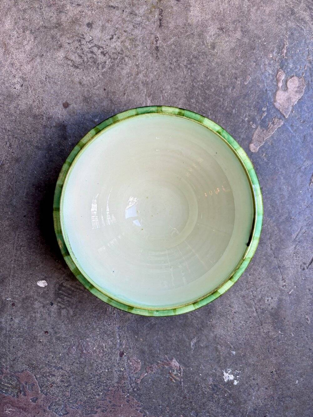 Hand-painted ceramic alcea bowl, size L