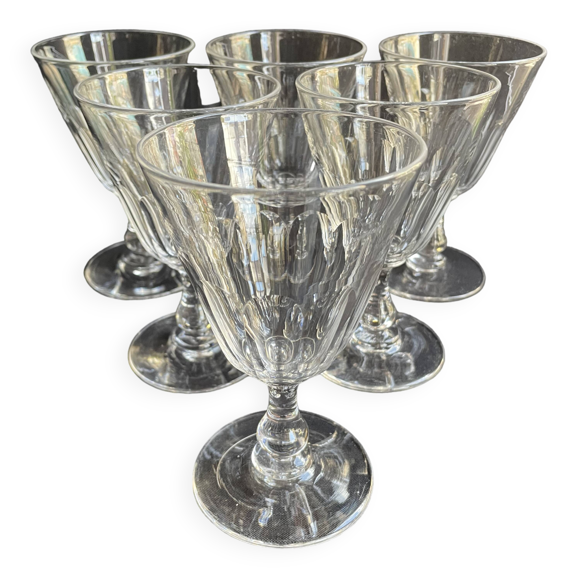 6 Baccarat water glasses