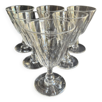 6 Baccarat water glasses