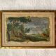 Miniature enhanced engraving, under glass, late 18th century painting, Netherlands
