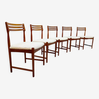 5 chaises de salle à manger Bovenkamp design Midcentury Severin Hansen