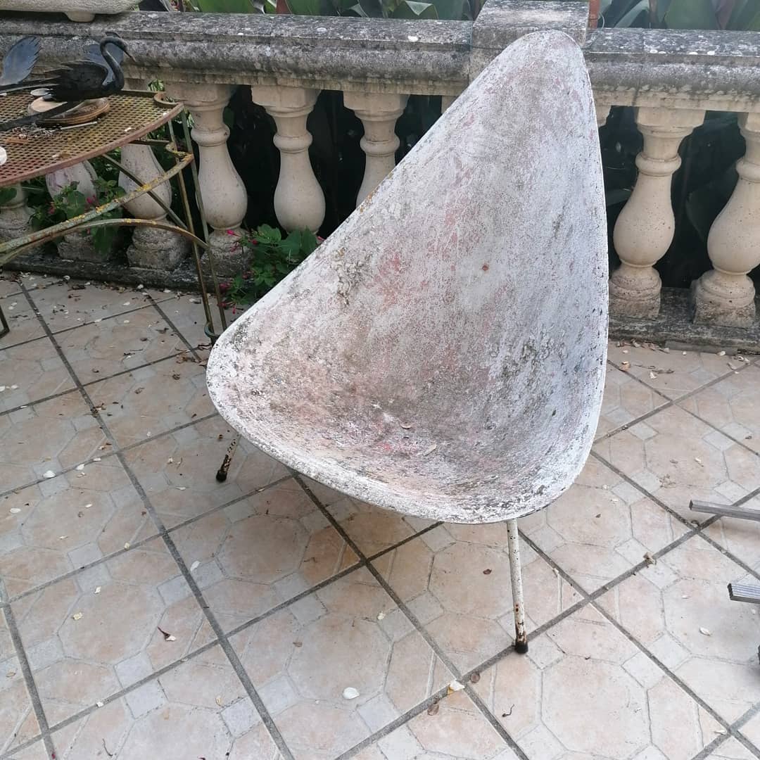 Fiberglass armchair, Merat edition 1950
