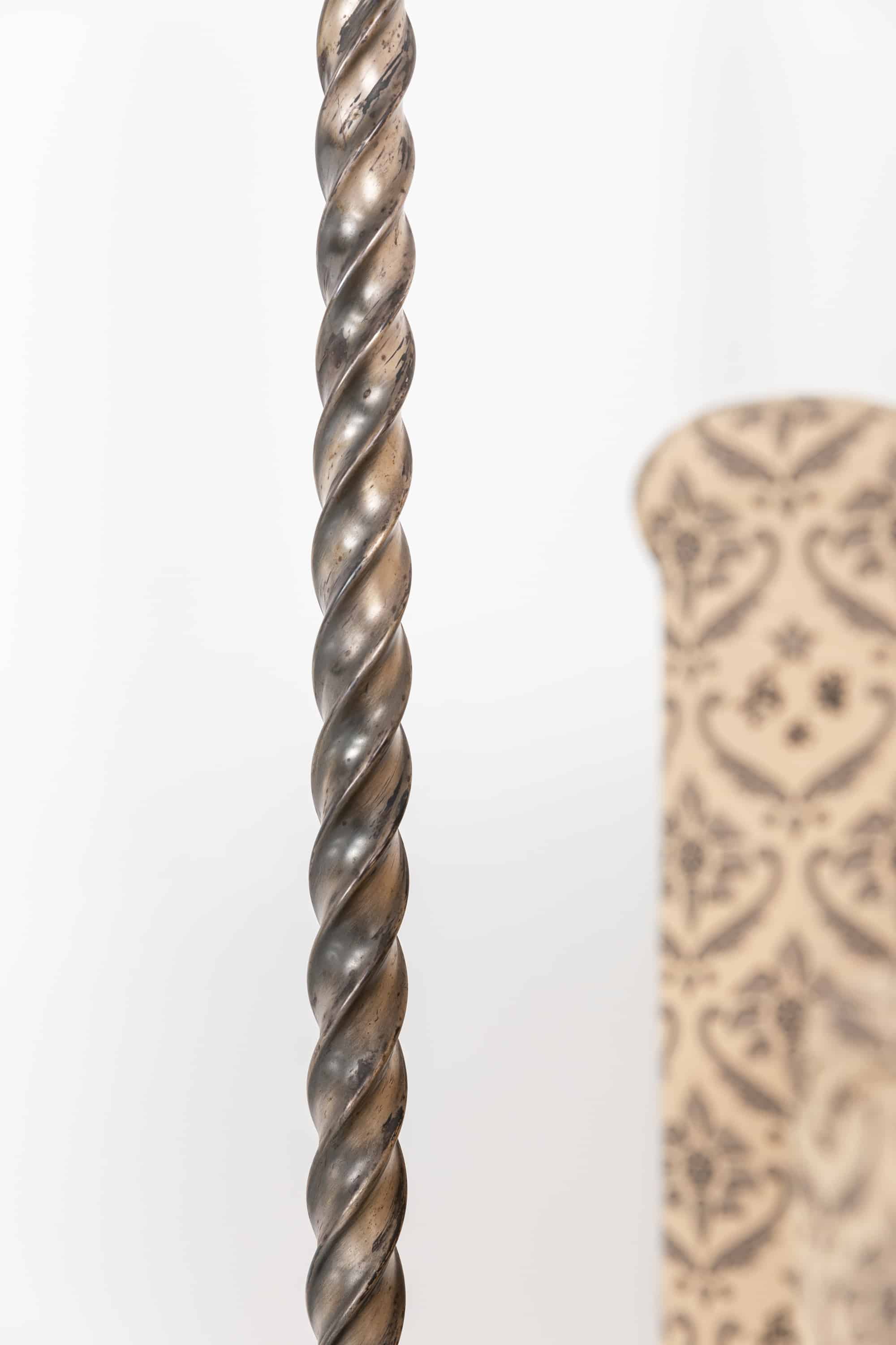 Silver plated Gec standard floor lamp