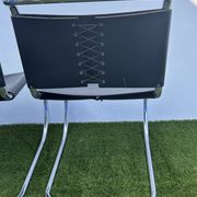 Pair of MR 10 chairs with Mies Van der Rohe laces, Knoll International