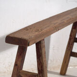 Antique solid wood bench (c.1870) #27