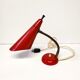 Lampe de table rouge italienne du milieu du siècle, années 1950