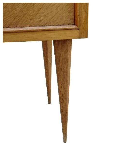 Vintage bedside table 1950 clear solid wood