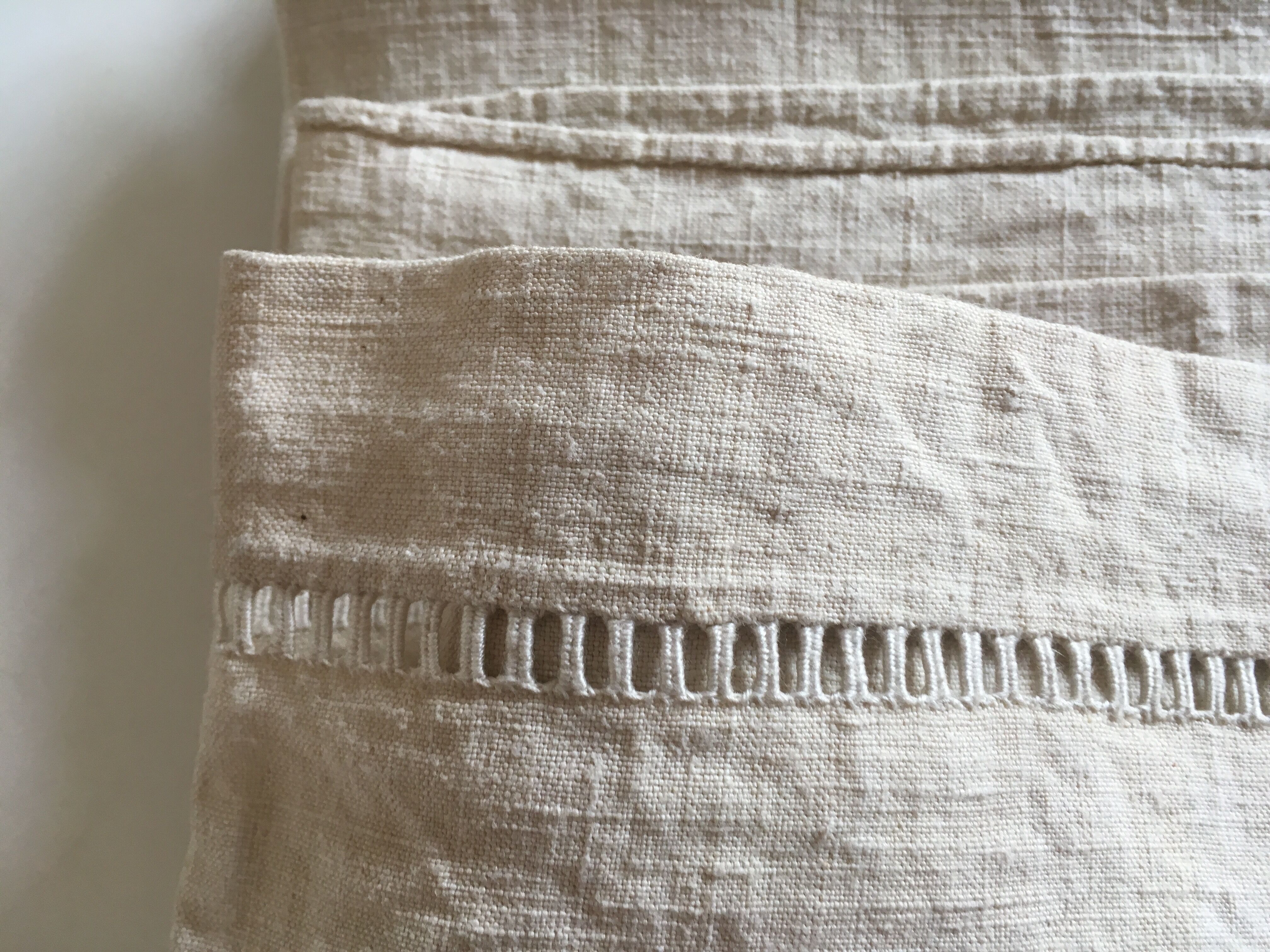 Table cloth reserves of large ivory raw linen kit 280cm