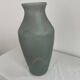 Large glass vase, Trait d'Union, gray-green tones, sandblasted vase decoration, elegant and chic
