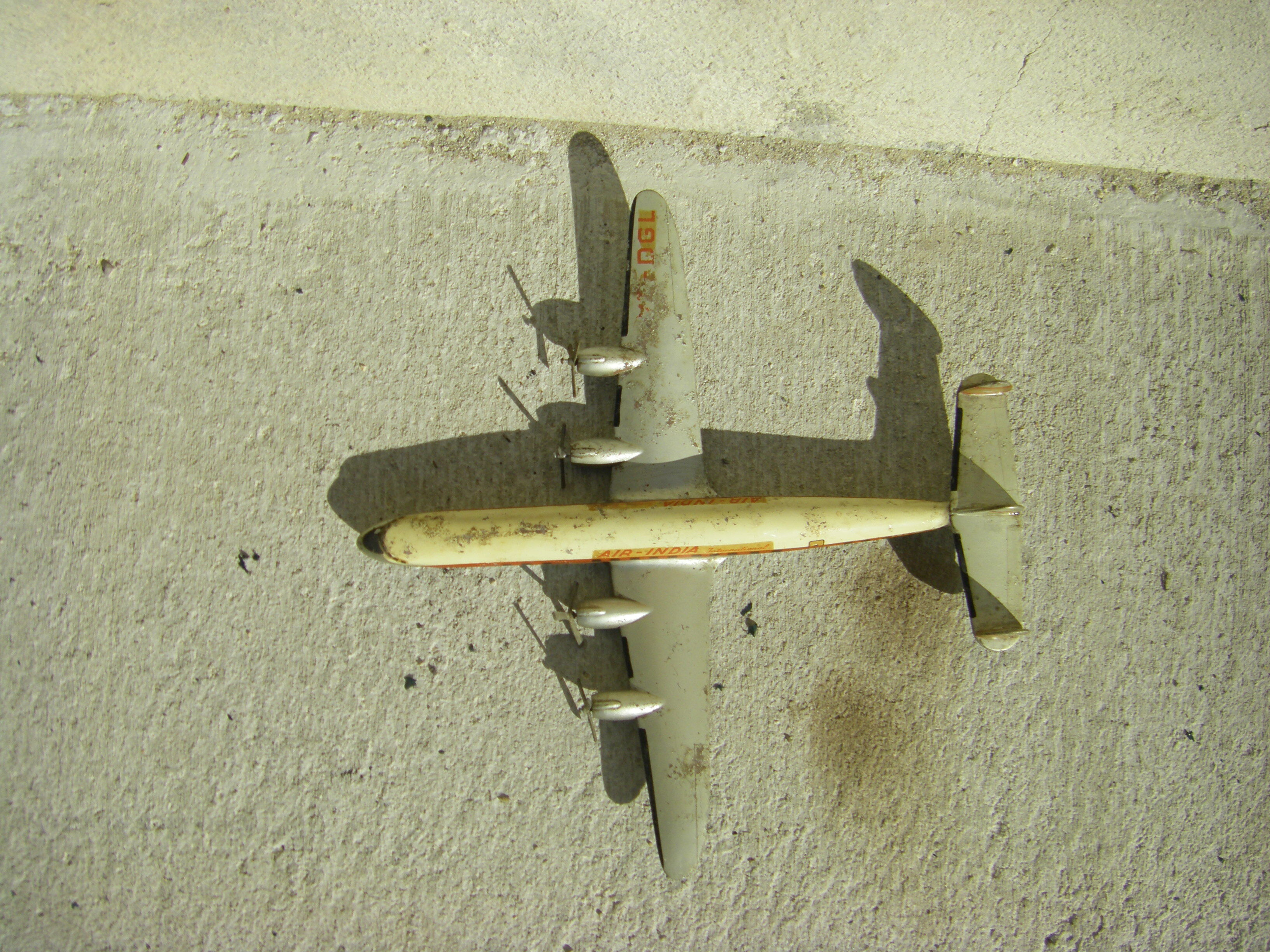 Old aluminum aircraft