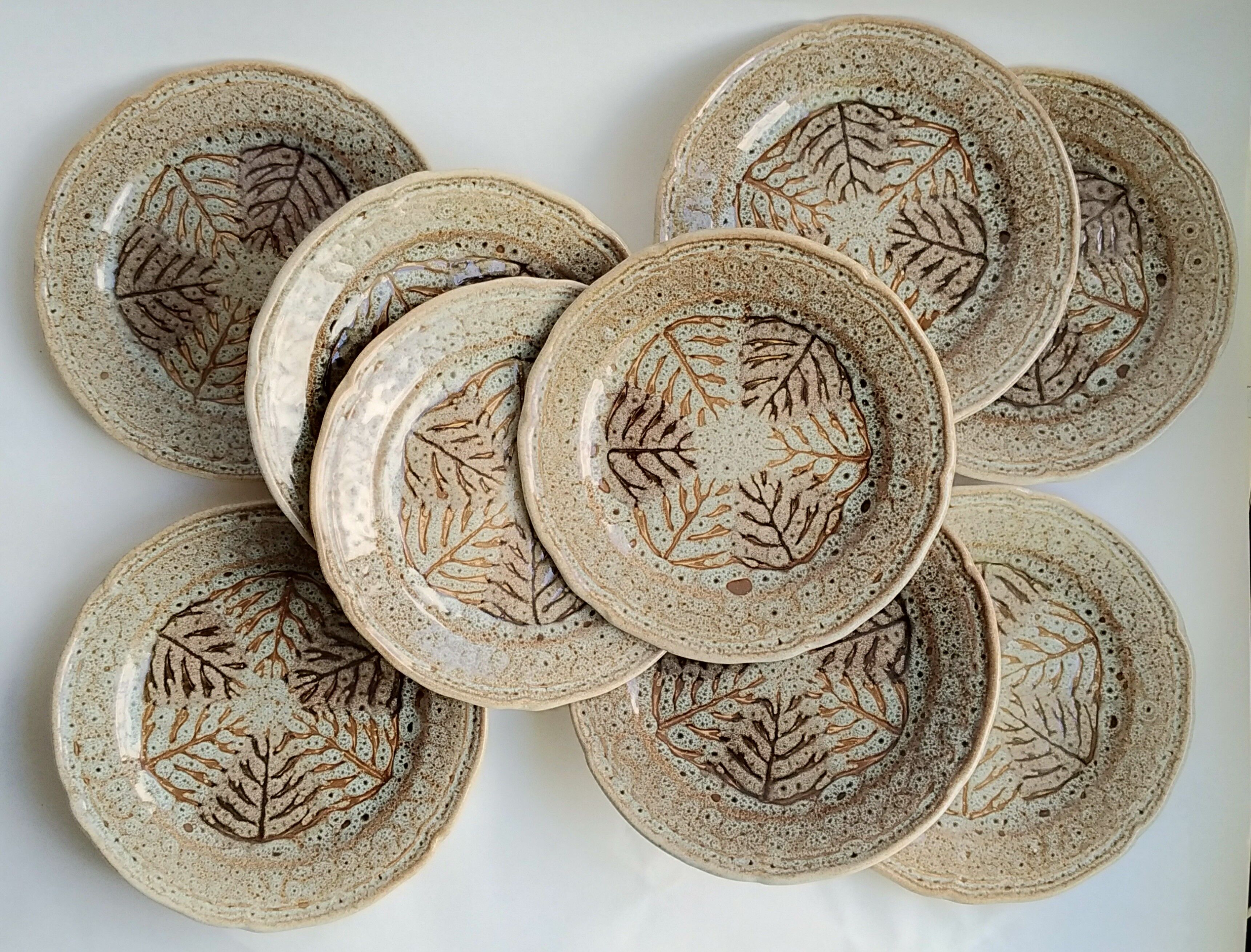 10 plates 1970 Japala Faïence de Pornic