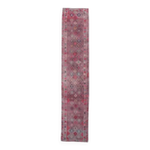 Tapis coureur Herki turc vintage noué à la main des années 1960 - 75x365
