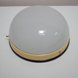 Midcentury Glass Ceiling Lamp, Flush Mount or Wall Lamp, 1960s