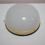 Midcentury Glass Ceiling Lamp, Flush Mount or Wall Lamp, 1960s
