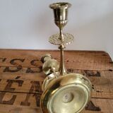 Pair of brass candle holders