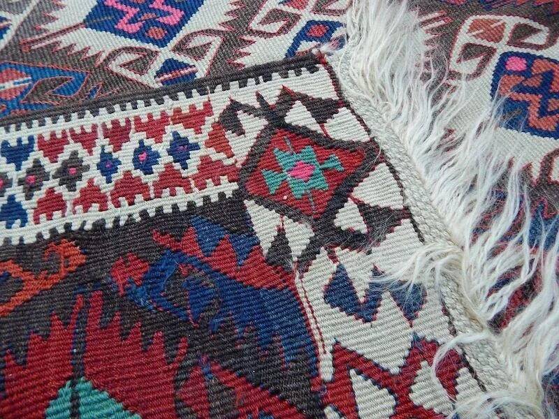 Vintage Turkish hallway rug 148x393 cm