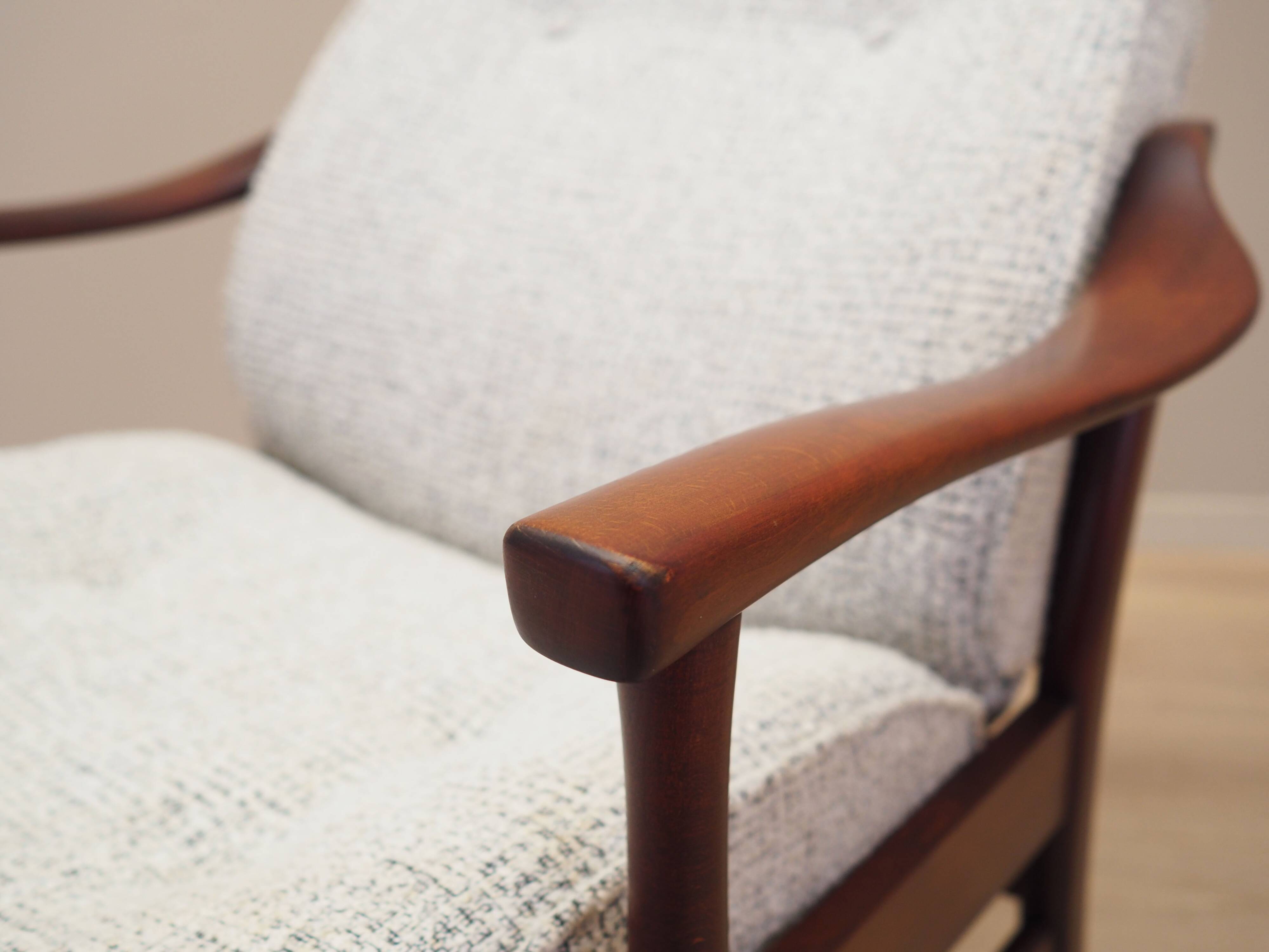 Fauteuil en hêtre, design danois, années 1970, fabrication : Farstrup Møbler
