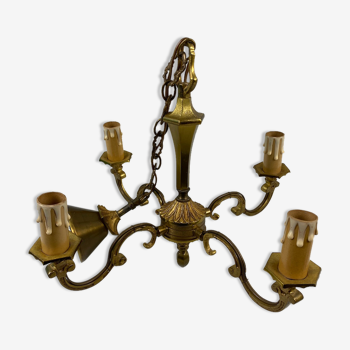 Brass chandelier 4 fires