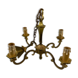 Brass chandelier 4 fires