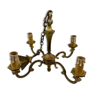 Brass chandelier 4 fires