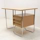 Writing desk, mid-century chrome and formica desk, 1950s, Czechoslovakia