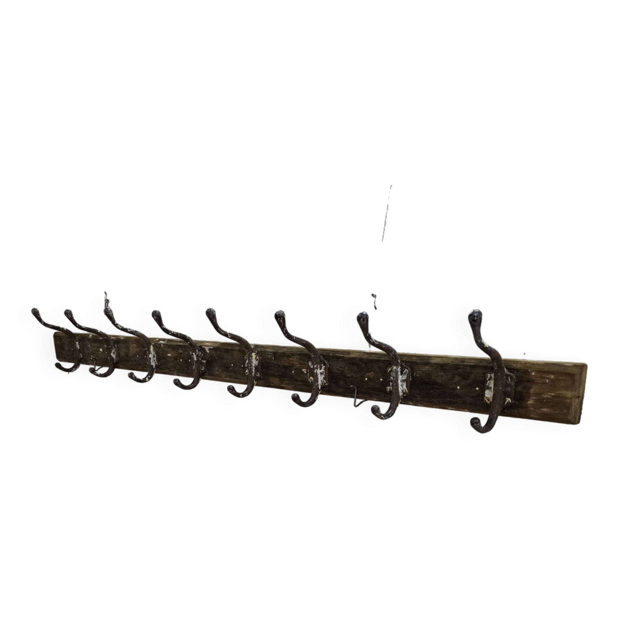 Old school coat rack with 8 hooks
