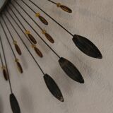 Vintage metal sun mirror, 1970s-1980s