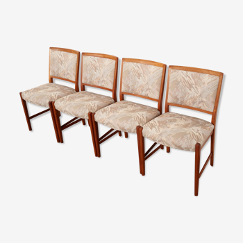 Set of four teak chairs, Danish design, 1970s, production: Denmark