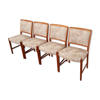 Ensemble de quatre chaises en teck, design danois, années 1970, production Danemark