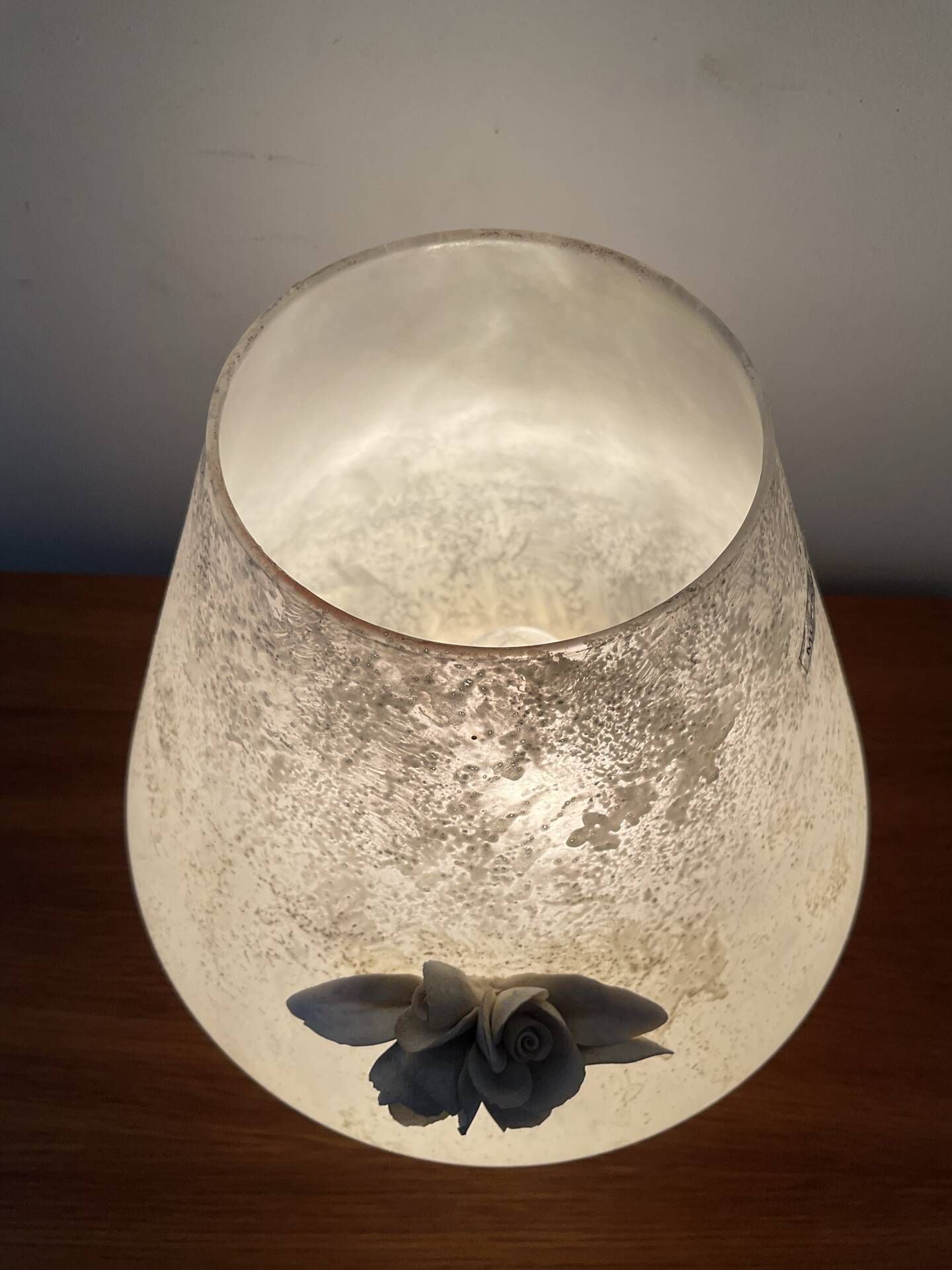 Mushroom lamp in Murano glass, made in the 60s-70s.