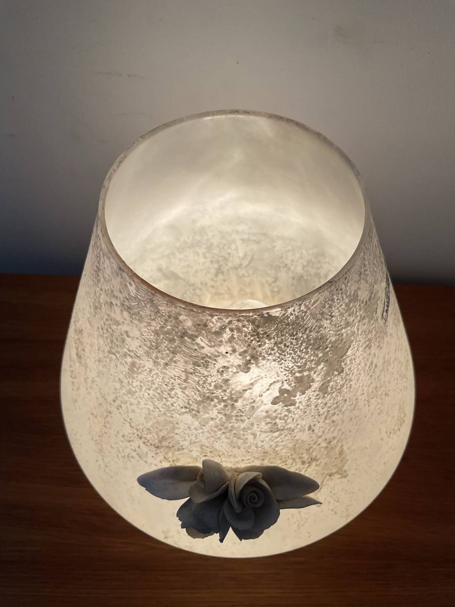Mushroom lamp in Murano glass, made in the 60s-70s.