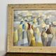 Cubist Oil on Canvas Tableau Rural Scene Asia Saard Thanomwong Signed