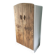 Small art deco cabinet from the 1930s in white burl wood